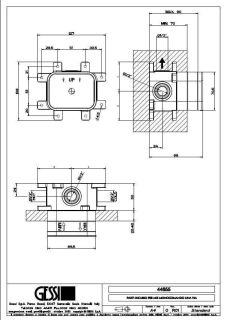 Скрытая часть однорычажного смесителя Gessi 44655.031